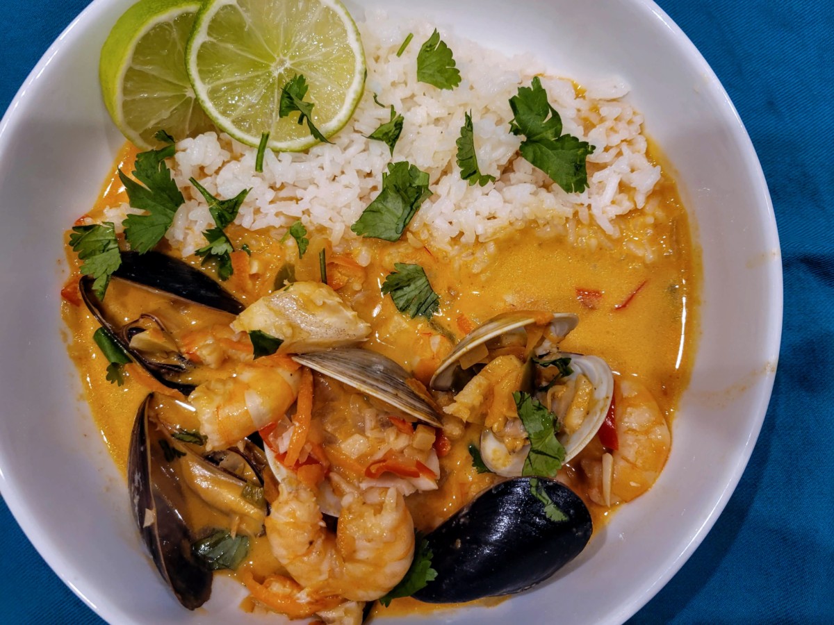 Colombian Cazuela de Mariscos (Creamy Seafood Stew)